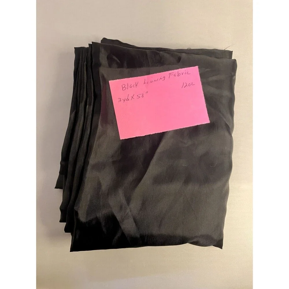 #7980 BLACK LINNING FABRIC 3 YDS X 58